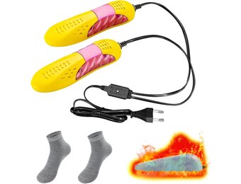 Elektrische schoendroger, draagbare schoenendroger, verwarmt en droogt schoenen, winterschoenen, schoendroger, draagbare schoenendroger, elektrische schoenwarmer met sokken, kraan
