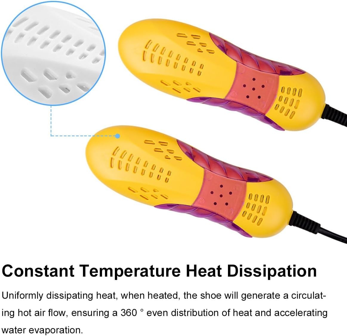 Elektrische schoendroger, draagbare schoenendroger, verwarmt en droogt schoenen, winterschoenen, schoendroger, draagbare schoenendroger, elektrische schoenwarmer met sokken, kraan
