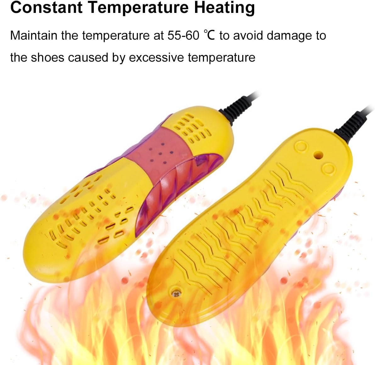 Elektrische schoendroger, draagbare schoenendroger, verwarmt en droogt schoenen, winterschoenen, schoendroger, draagbare schoenendroger, elektrische schoenwarmer met sokken, kraan