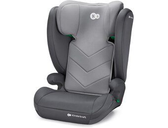 Kinderkraft I-SPARK Baby-autostoeltje i-Size Groep 2/3 100-150 cm, van 3,5 tot 12 jaar, 15 tot 36 kg, licht (4,5 kg), 3-puntsgordel, Zijbescherming, Grijs