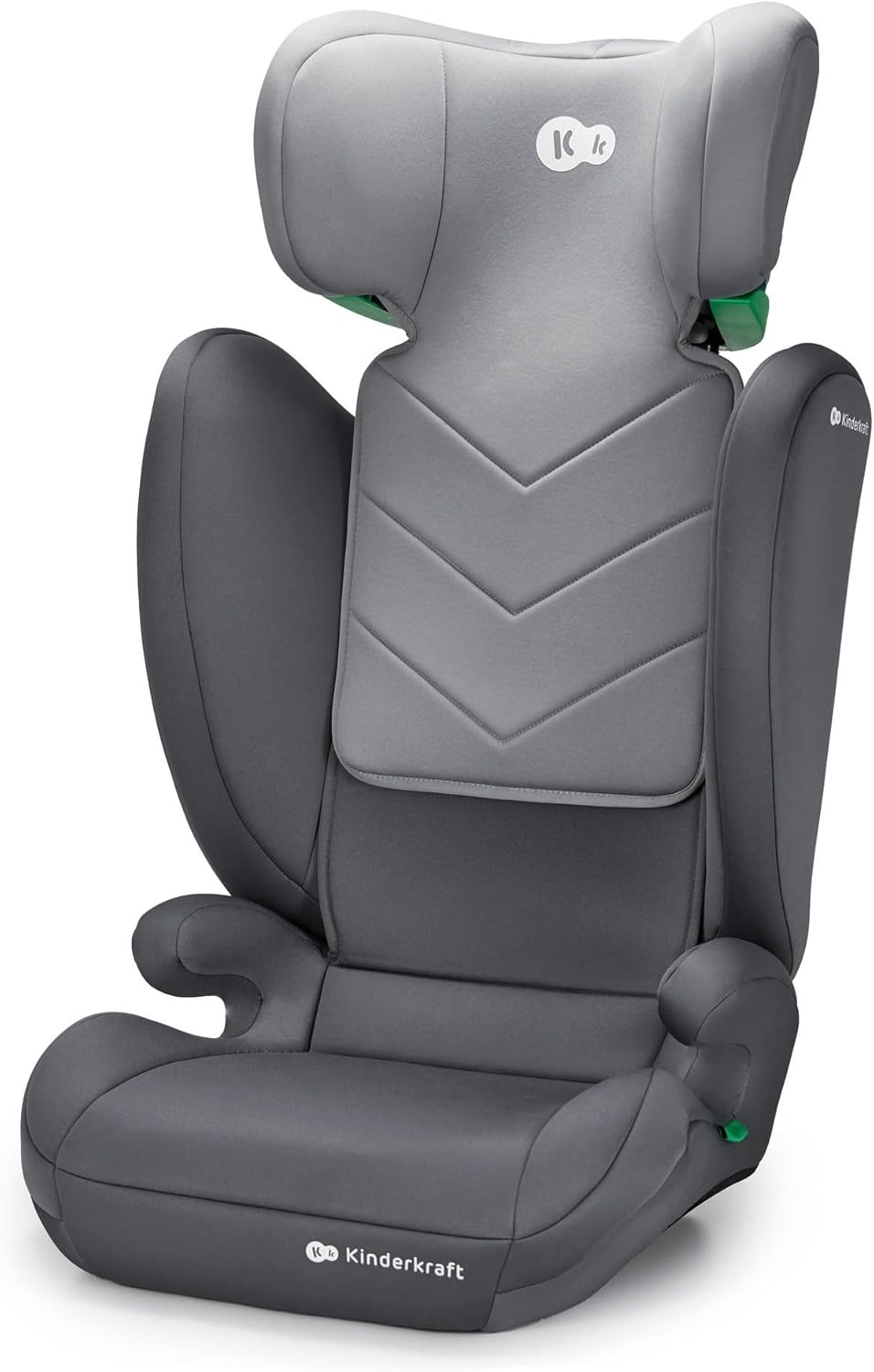 Kinderkraft I-SPARK Baby-autostoeltje i-Size Groep 2/3 100-150 cm, van 3,5 tot 12 jaar, 15 tot 36 kg, licht (4,5 kg), 3-puntsgordel, Zijbescherming, Grijs