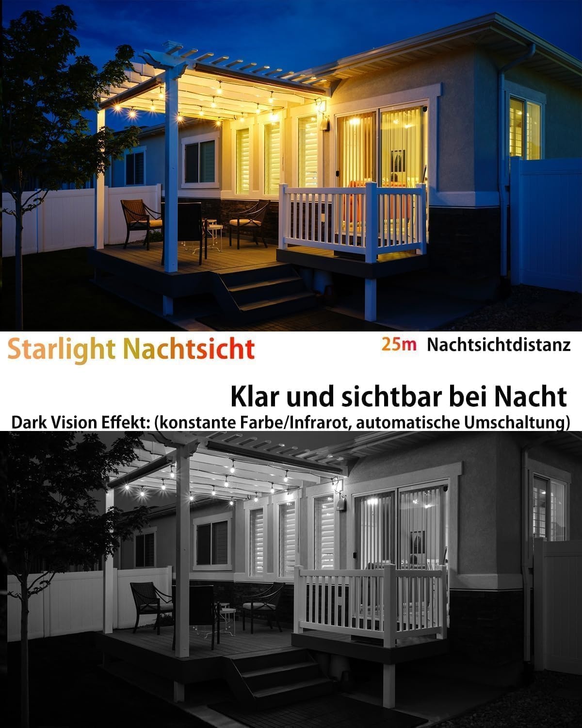 Beveiligingscamera Buiten Wifi 2,5K 4MP met Kleur Nachtzicht - 28% Korting