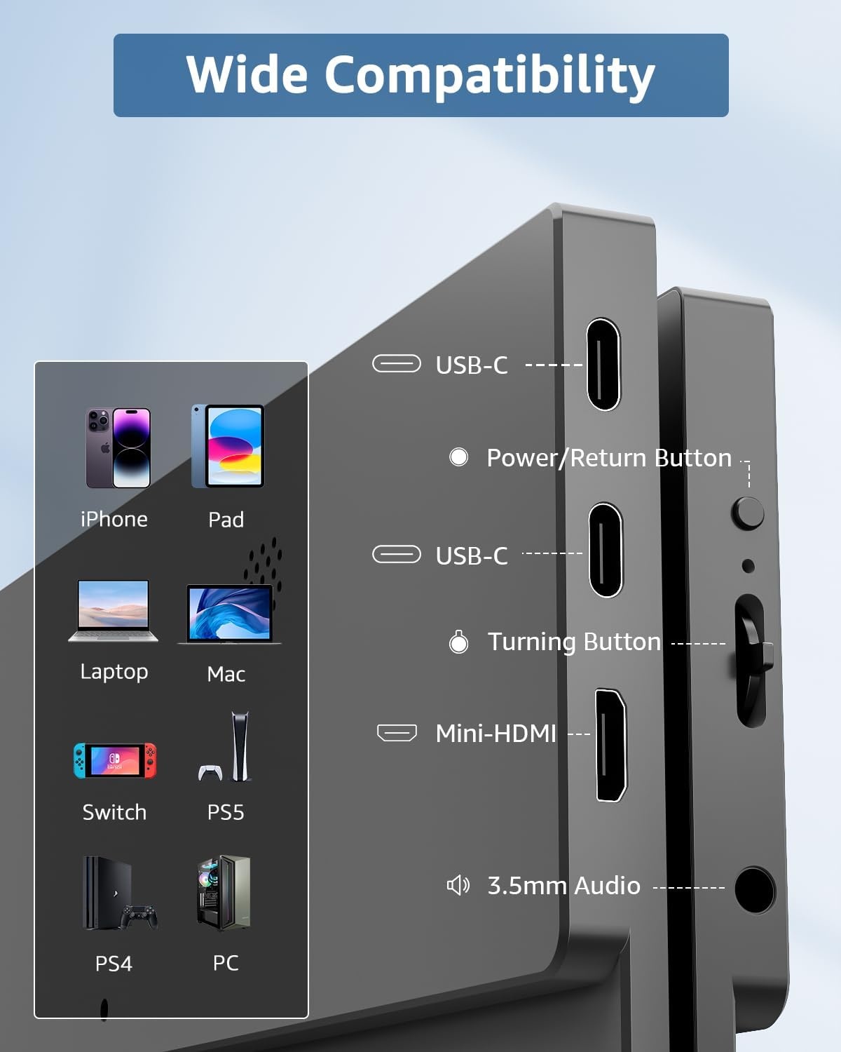 Draagbare Monitor 17.3" FHD IPS - 34% Korting!