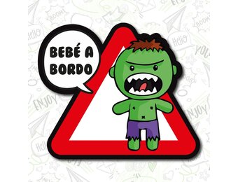 Baby aan boord sticker Hulk - 28% Korting