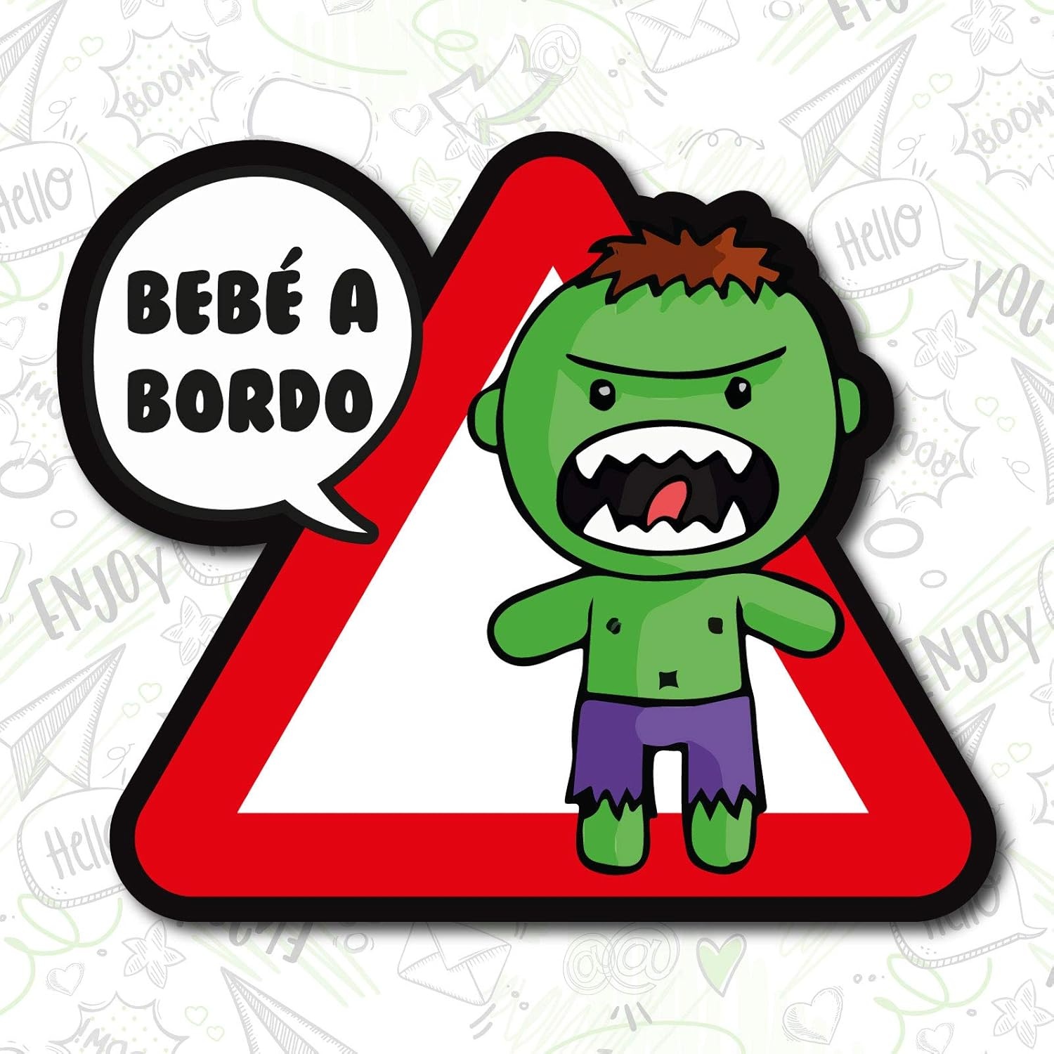 Baby aan boord sticker Hulk - 28% Korting