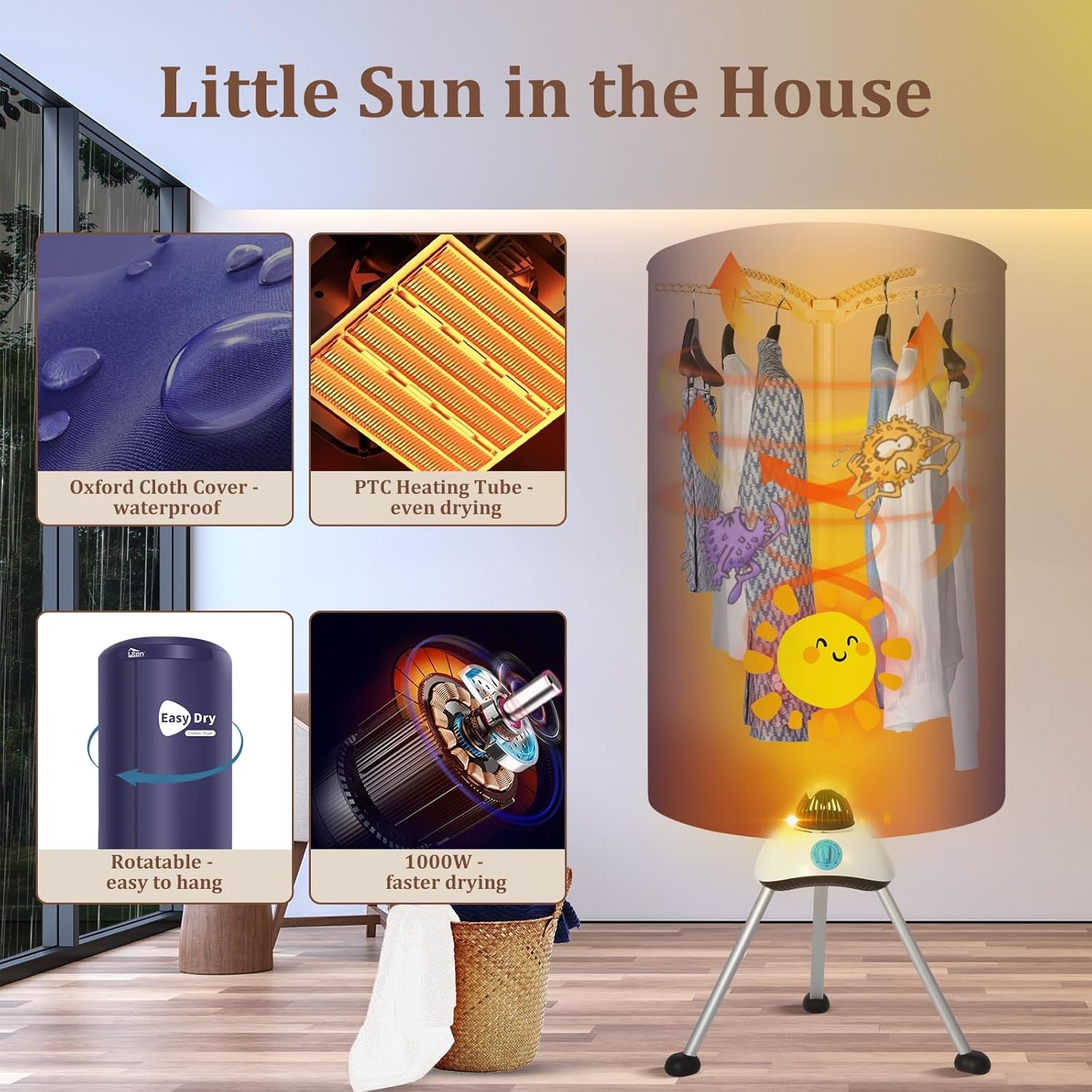 Elektrische Kledingdroger Draagbaar met Timer - 29% Korting