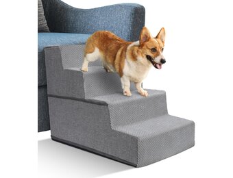 Hondentrap Grijs - 4 Treden met Korting!