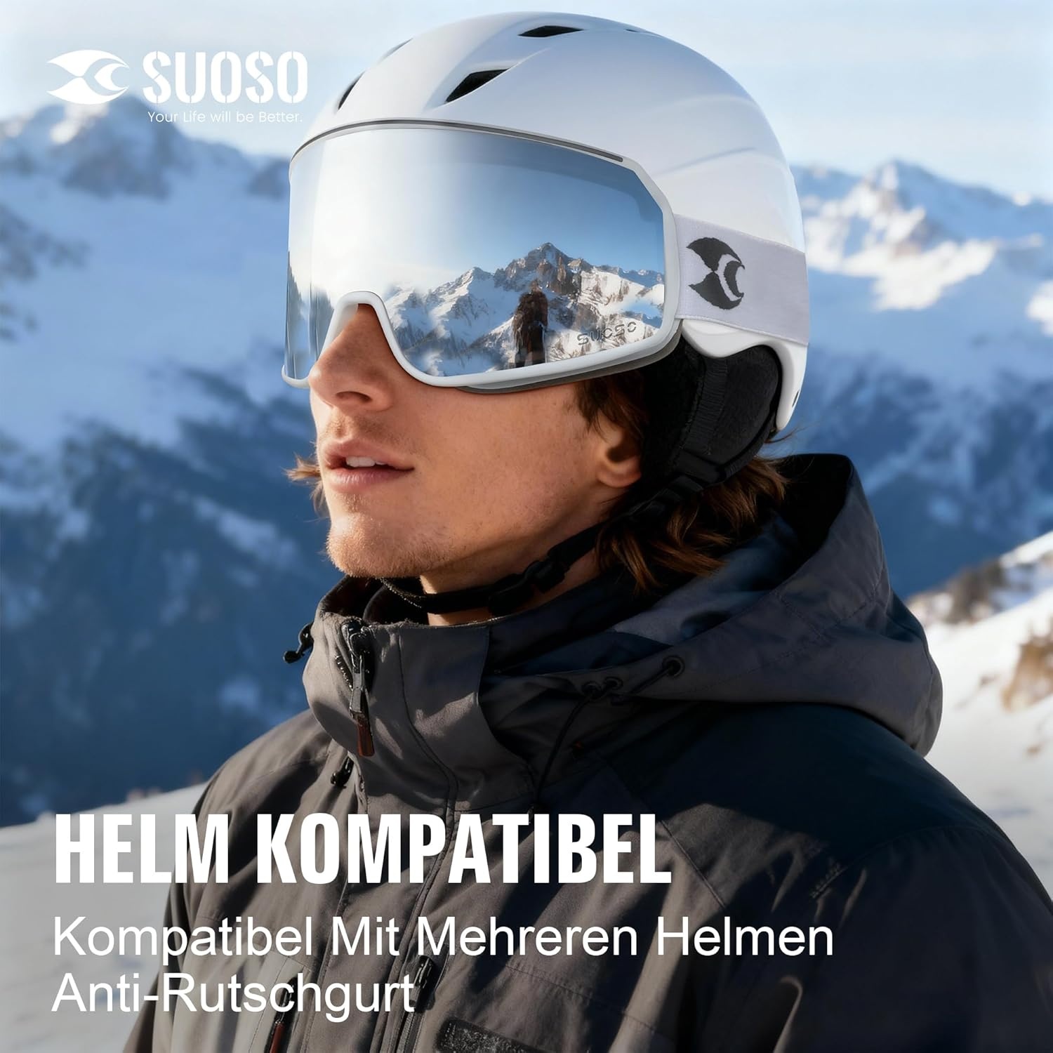 Skibril/Snowboardbril met 28% korting - Brildragers & Helm Compatibel