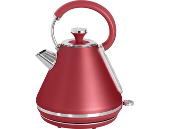 Rode Metalen Waterkoker 1.7L - 55% Korting