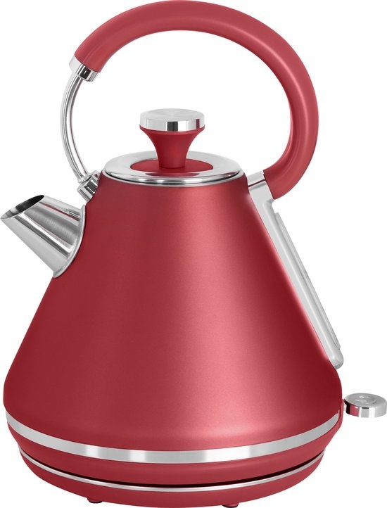 Rode Metalen Waterkoker 1.7L - 55% Korting