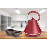 Rode Metalen Waterkoker 1.7L - 55% Korting