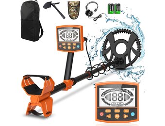 Metaaldetector, professionele set voor volwassenen, 5 modi, 10 inch detectiediepte, IP68 waterdicht, spoel, metaaldetectoren voor diepe onderwaterherkenning, geluidsherkenning