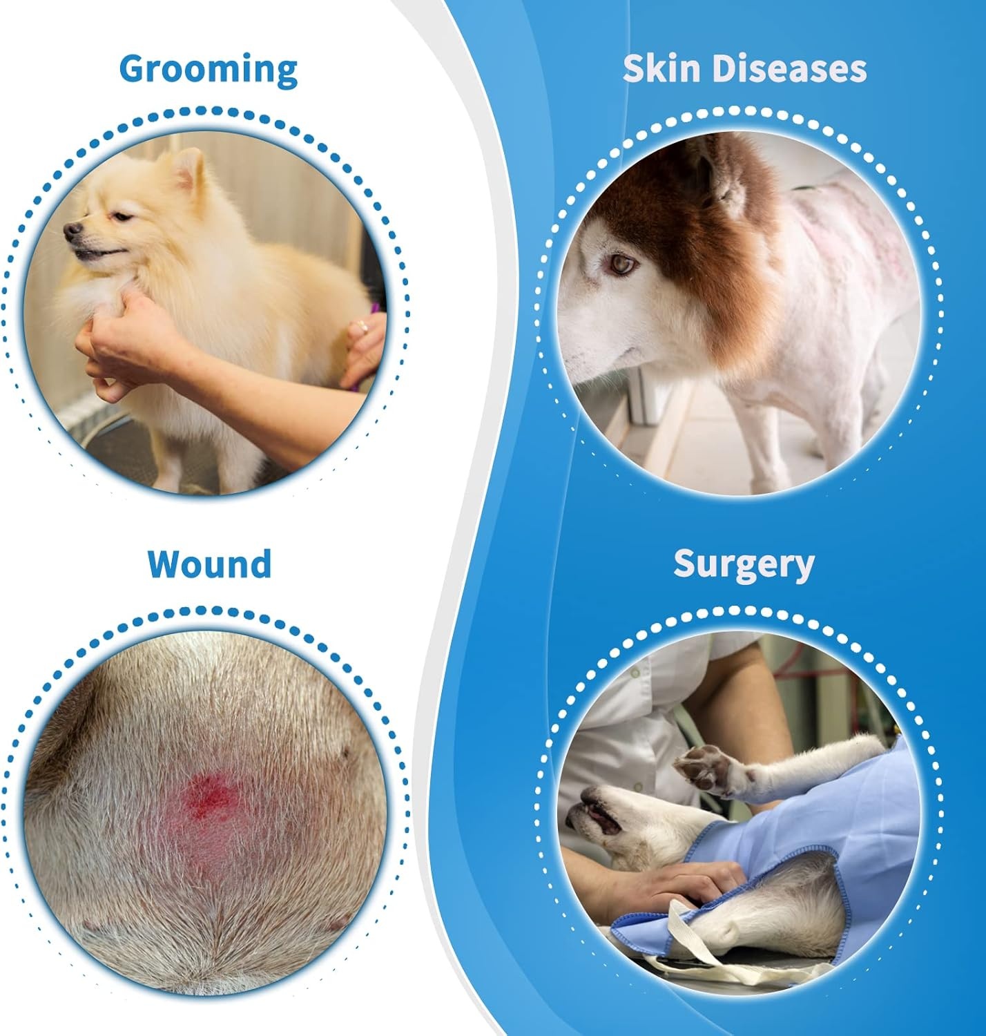 Zachte Hondenhalskraag Beschermend Blauw (Maat 8) - 33% Korting