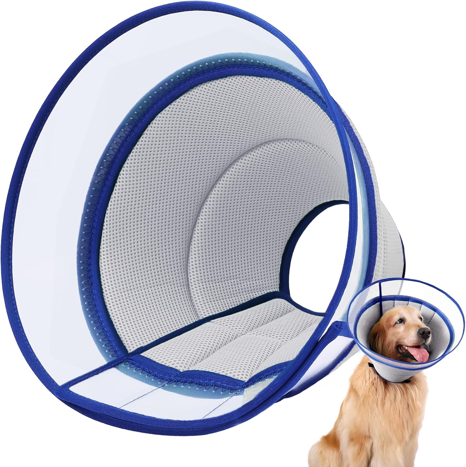 Zachte Hondenhalskraag Beschermend Blauw (Maat 8) - 33% Korting