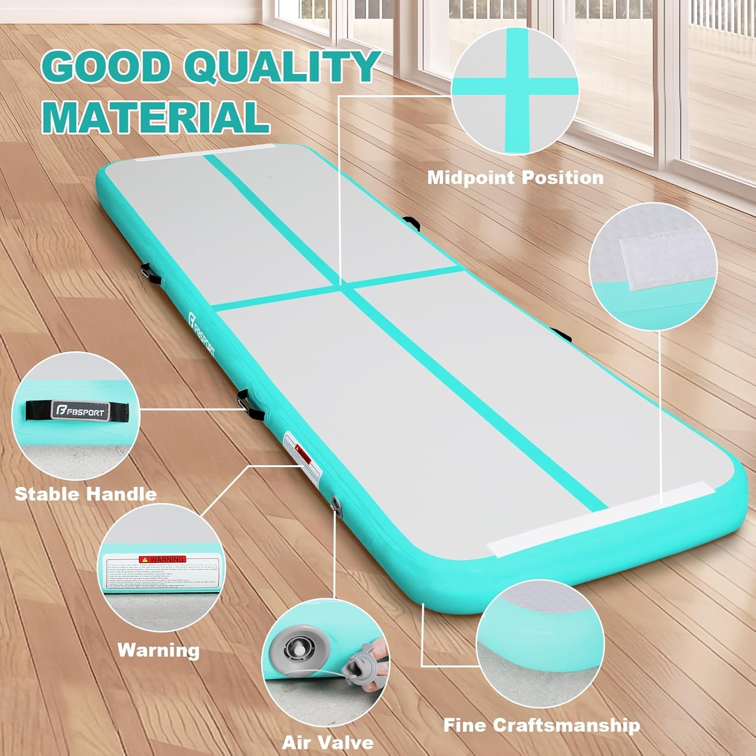 AirTrack Gymnastiekmat 4m | 30% Korting | Opblaasbaar & Complete Set