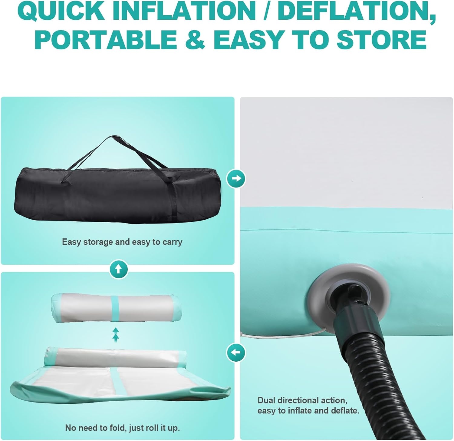 AirTrack Gymnastiekmat 4m | 30% Korting | Opblaasbaar & Complete Set