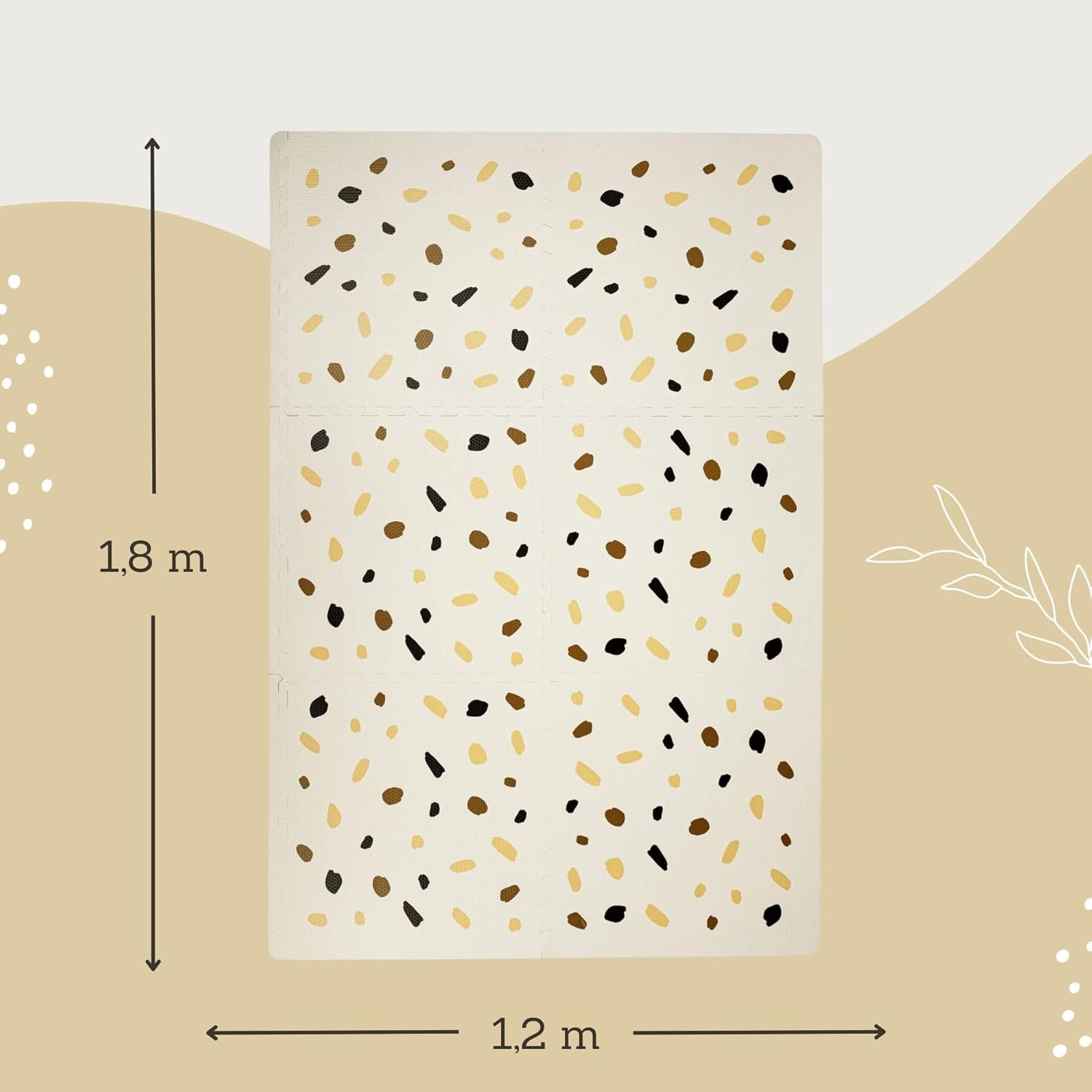 XXL Puzzelmat Baby 180x120cm - Confetti Design - 29% Korting!