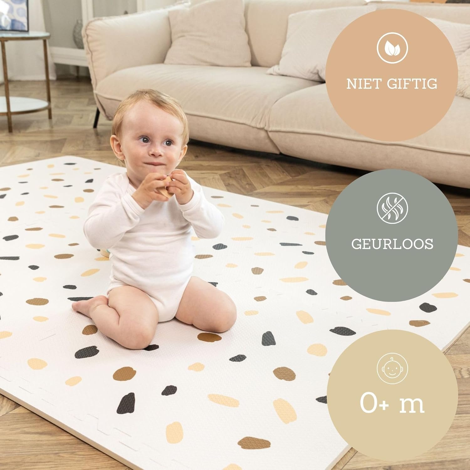 XXL Puzzelmat Baby 180x120cm - Confetti Design - 29% Korting!