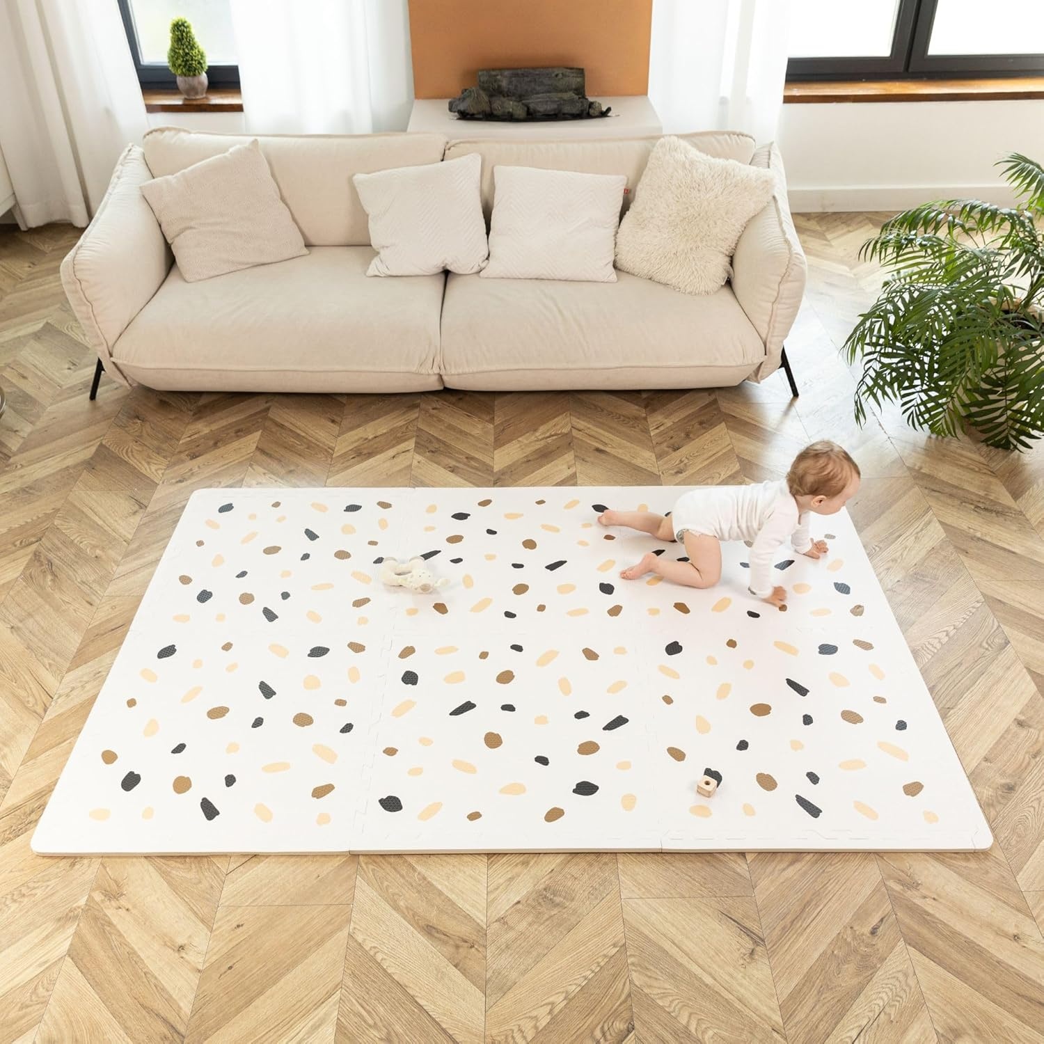XXL Puzzelmat Baby 180x120cm - Confetti Design - 29% Korting!