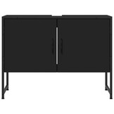 vidaXL Wastafelkast Zwart Bewerkt Hout - 73% Korting!