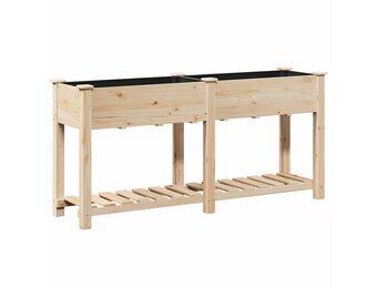 vidaXL Bloempot Beige Vurenhout - 59% Korting