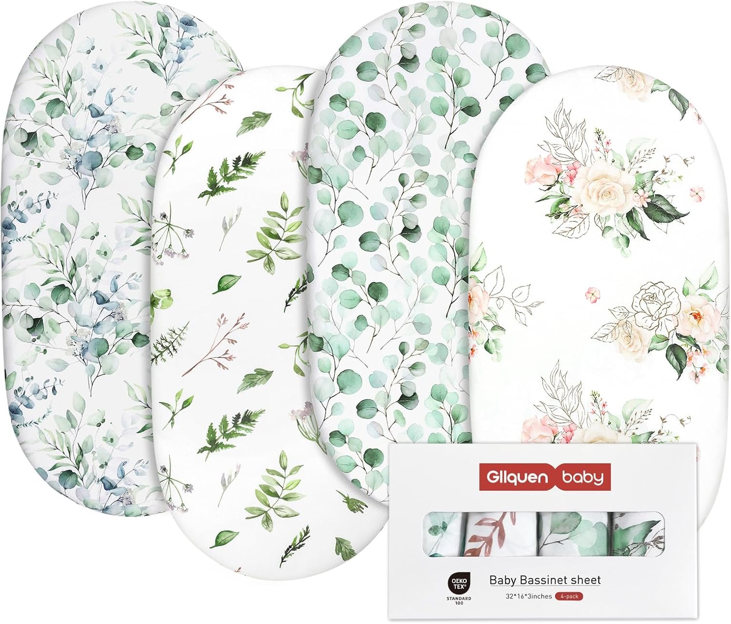 4 Hoeslakens wieg/kinderwagen (81x41 cm) - 100% Microvezel - 32% Korting