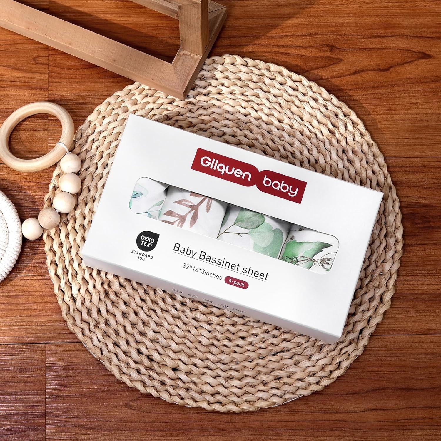 4 Hoeslakens wieg/kinderwagen (81x41 cm) - 100% Microvezel - 32% Korting