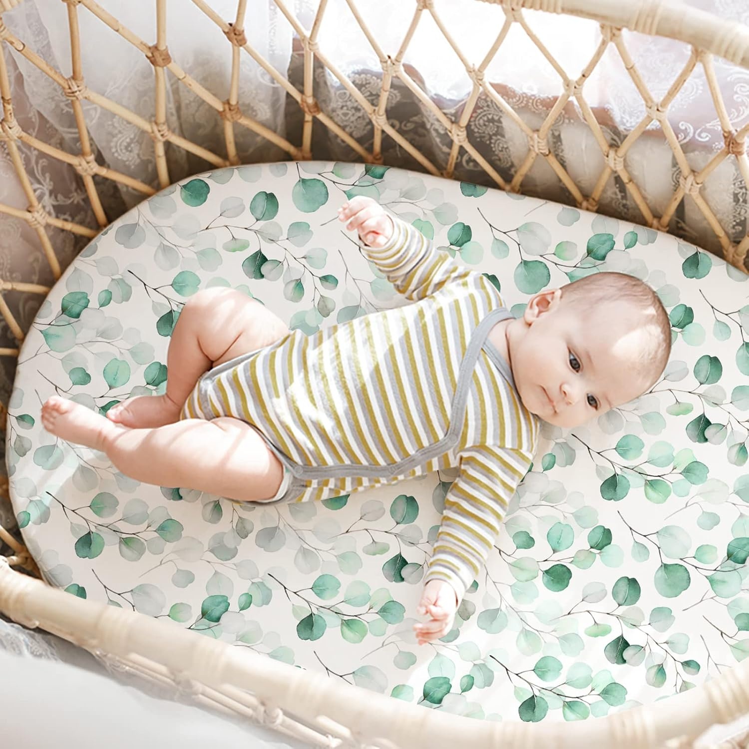 4 Hoeslakens wieg/kinderwagen (81x41 cm) - 100% Microvezel - 32% Korting