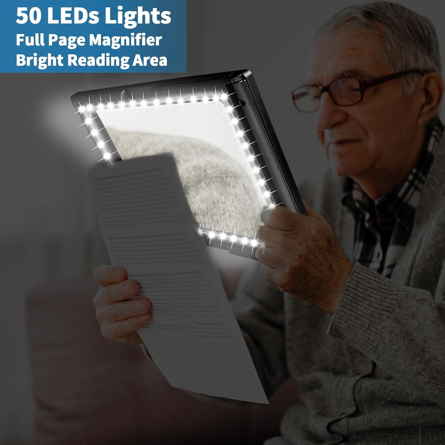 Leesloep 5x met LED-licht & Standaard - Nu 28% Korting!