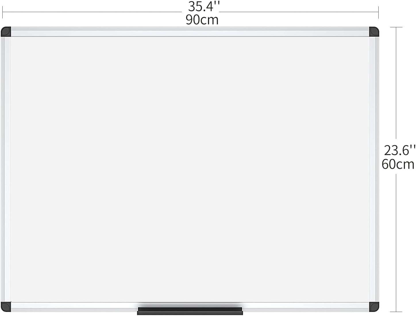 Magnetisch Whiteboard 90x60cm Aluminium Frame - 29% Korting!