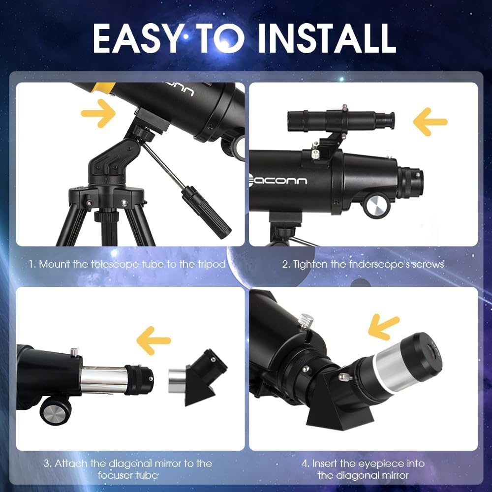Geretourneerde Telescoop: 90mm Refractor, 30% Korting