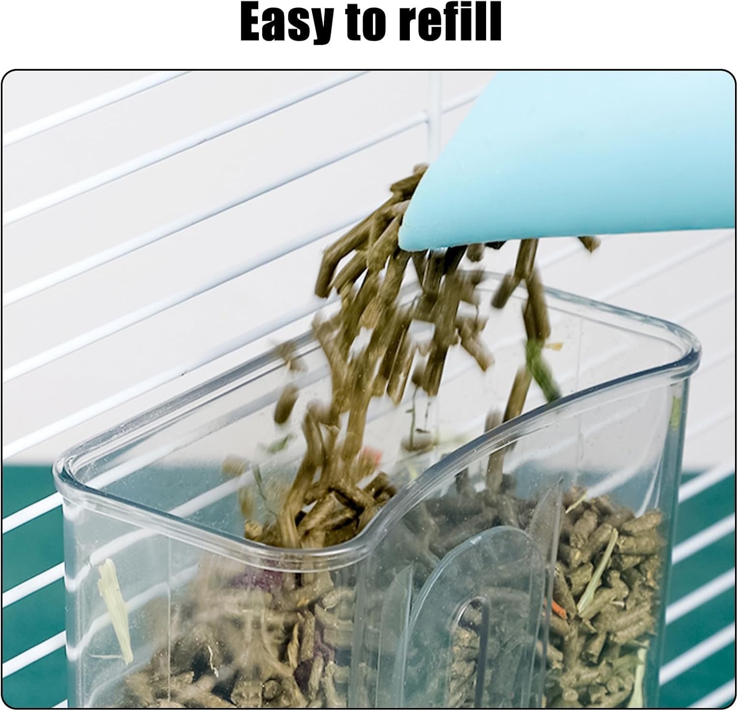 Automatische Voederautomaat Konijn Blauw (800ml) - 28% Korting