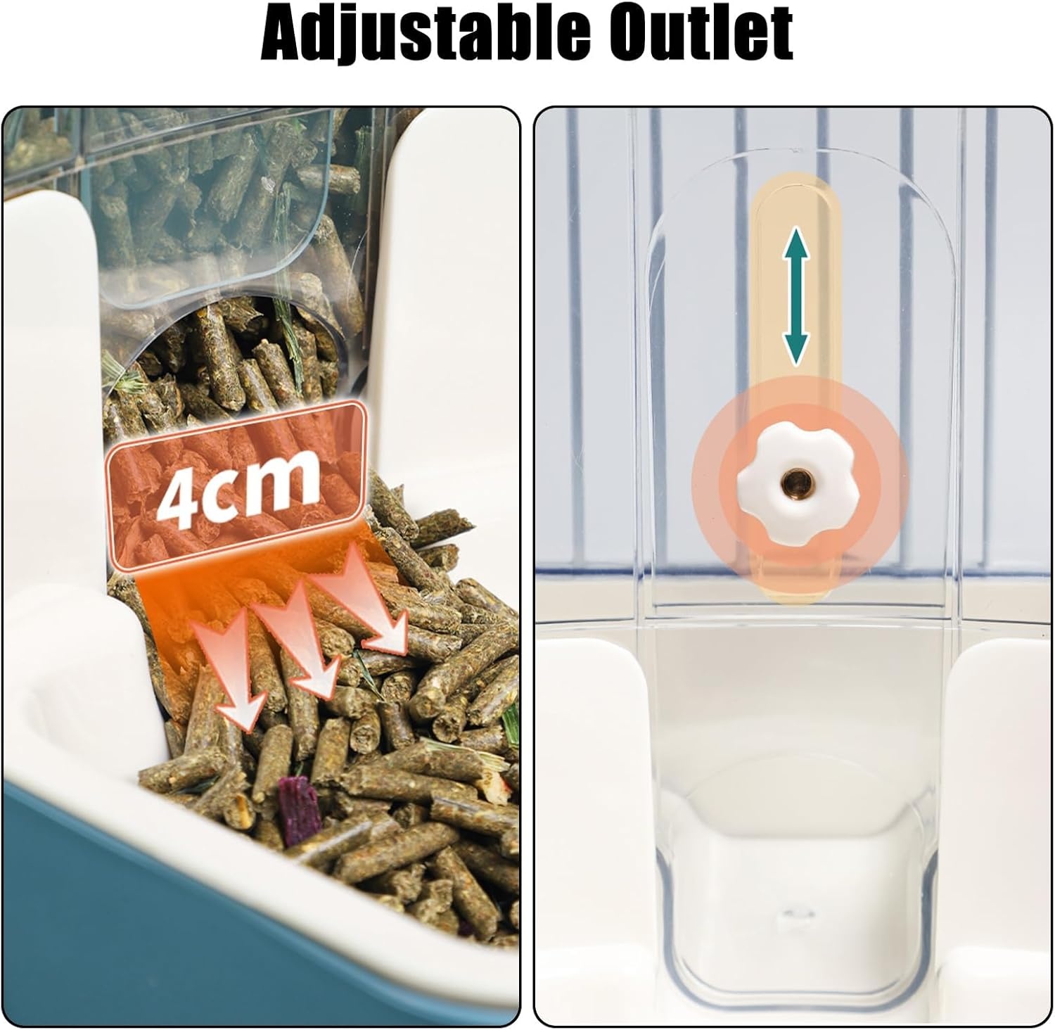 Automatische Voederautomaat Konijn Blauw (800ml) - 28% Korting