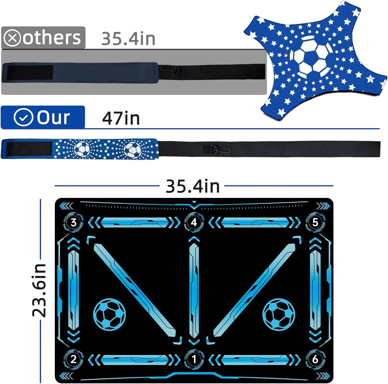 Voetbal Trainingsmat - Oefen Dribbelen & Passen | 29% Korting