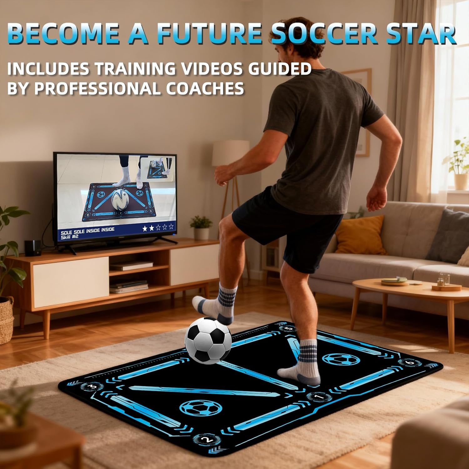 Voetbal Trainingsmat - Oefen Dribbelen & Passen | 29% Korting