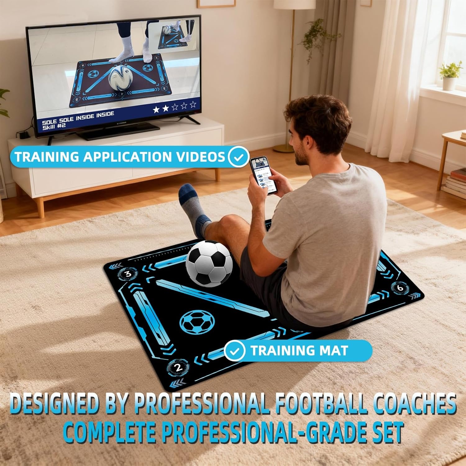 Voetbal Trainingsmat - Oefen Dribbelen & Passen | 29% Korting