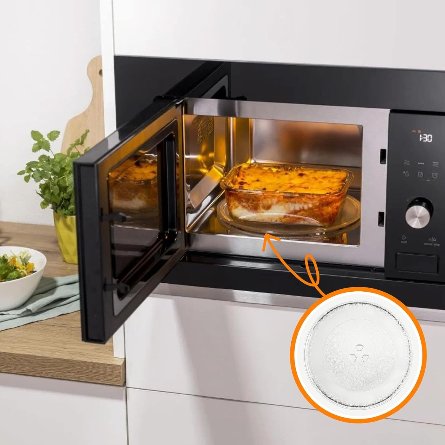 Universeel Magnetron Draaiplateau Glas 24,5cm - 54% Korting!