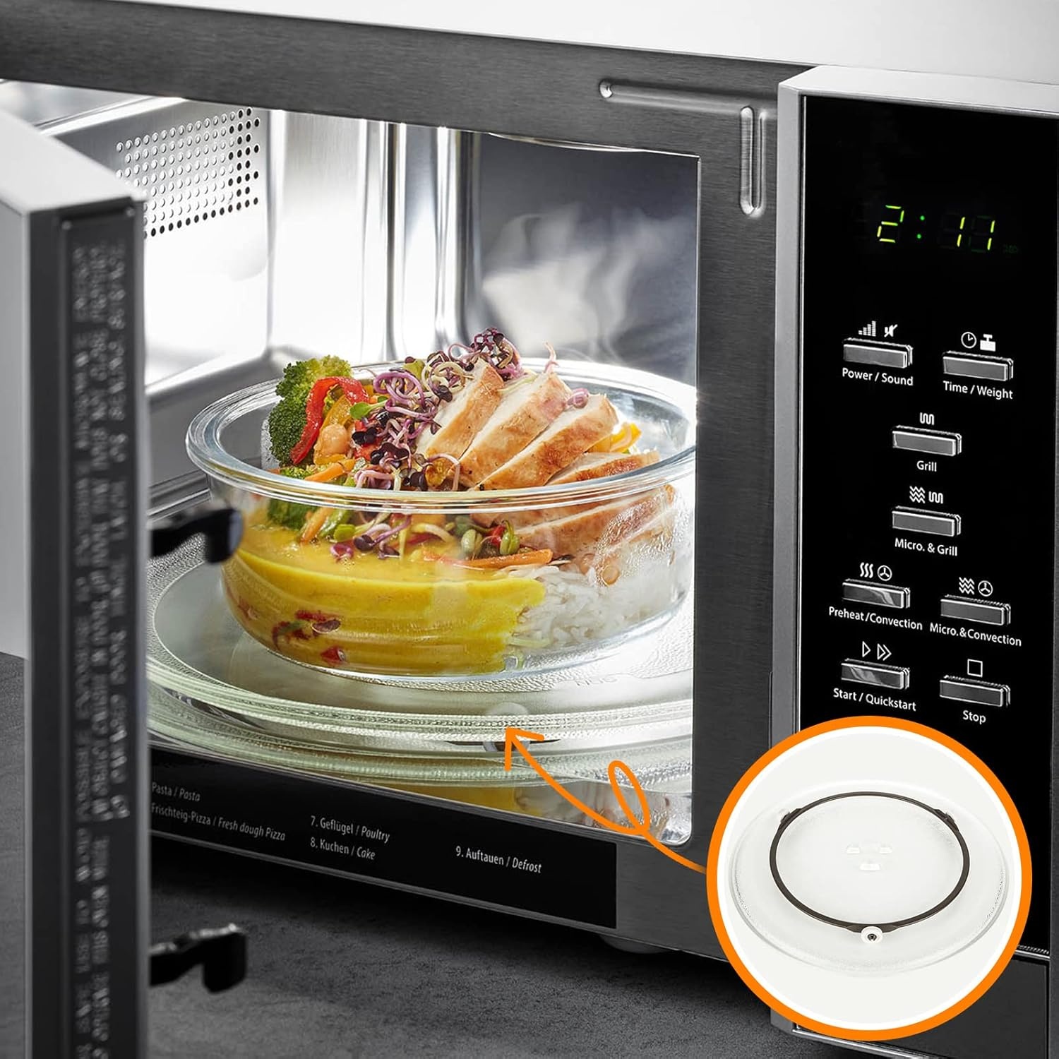 Universeel Magnetron Draaiplateau Glas 24,5cm - 54% Korting!