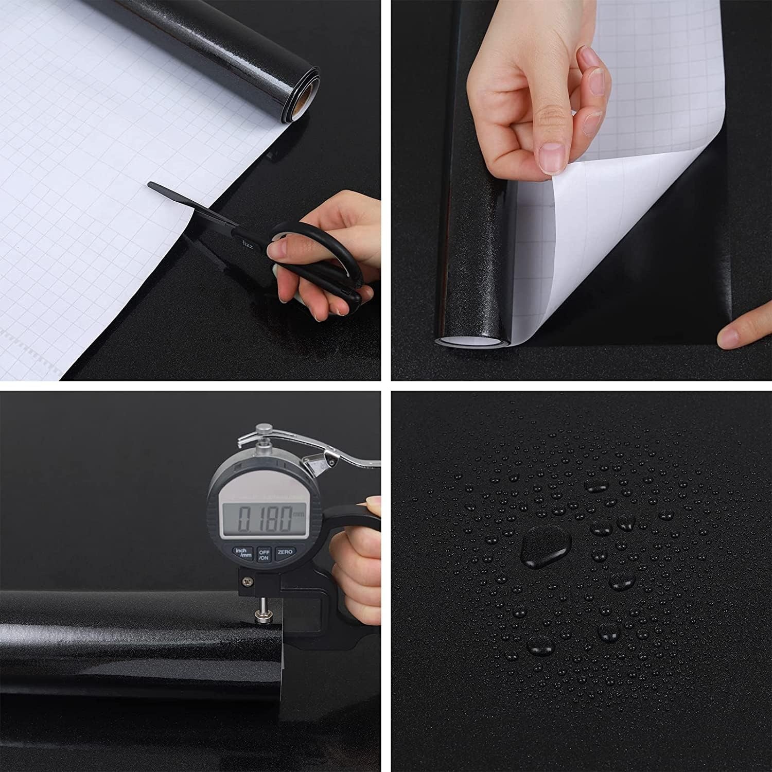 Hode Zelfklevende Folie Glanzend Zwart 90x6m - 19% Korting!