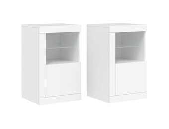 VidaXL Bijzetkastjes Wit met LED: 61% Korting!