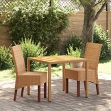 vidaXL Eetkamerstoelen - 2 stuks Natuurlijk Rattan Bruin - 78% Korting