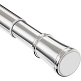 Gordijnroede Telescoopstang zonder boren voor douchegordijn uittrekbaar verstelbaar antislip RVS zilver 105-205 cm Ø25mm