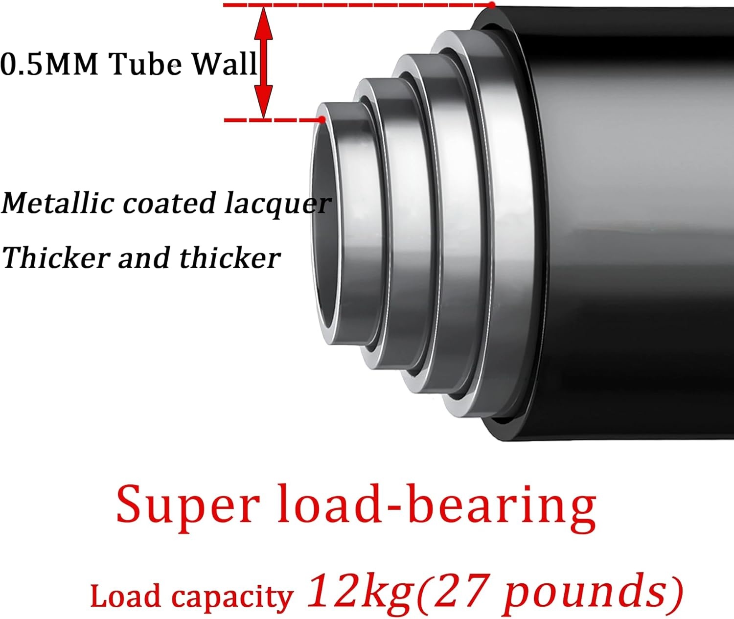 Gordijnroede Telescoopstang zonder boren voor douchegordijn uittrekbaar verstelbaar antislip RVS zilver 105-205 cm Ø25mm