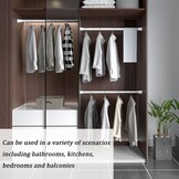 Gordijnroede Telescoopstang zonder boren voor douchegordijn uittrekbaar verstelbaar antislip RVS zilver 105-205 cm Ø25mm