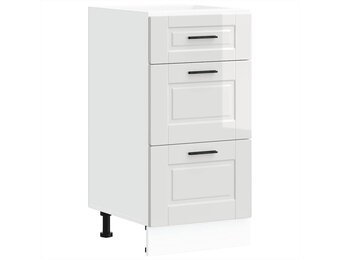 vidaXL Keukenonderkast Porto - 75% Korting - Hoogglans Wit