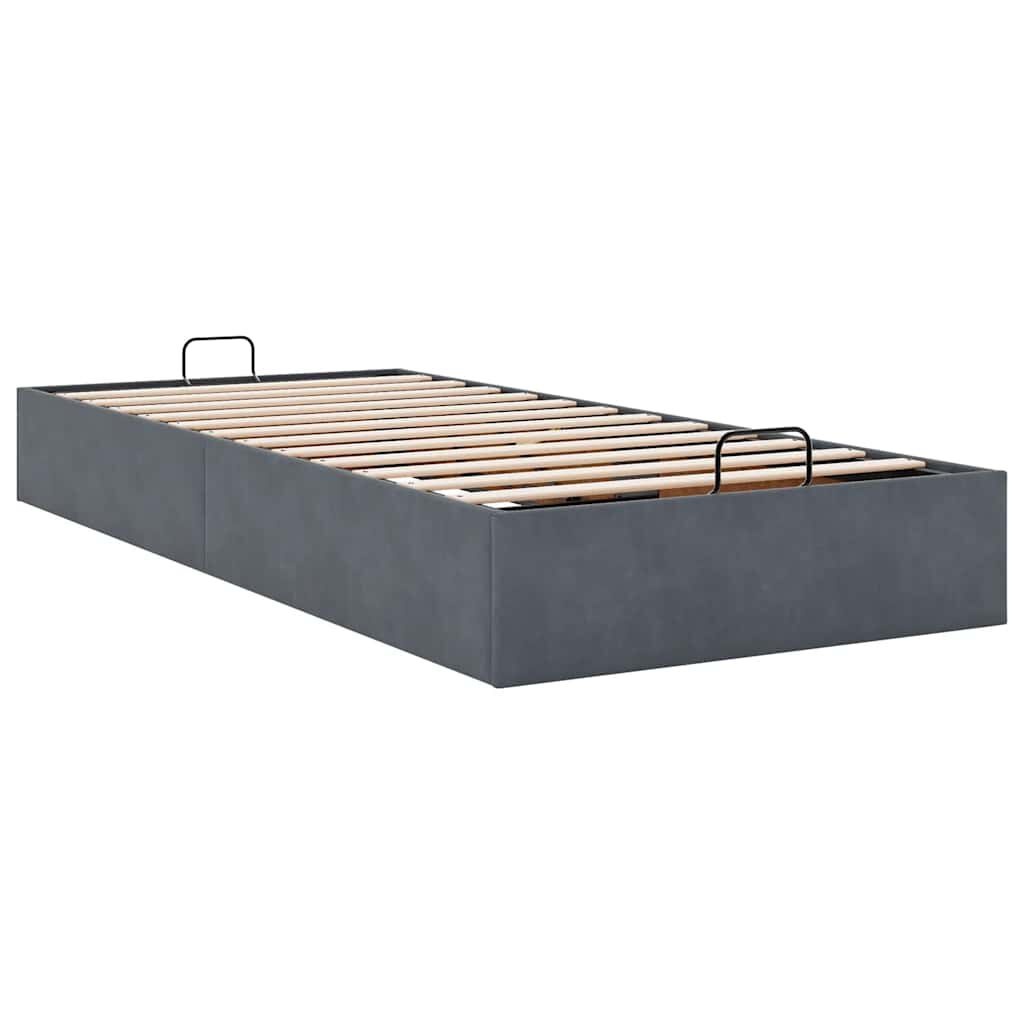 vidaXL Bedframe Fluweel Donkergrijs 90x200 cm - 41% Korting!