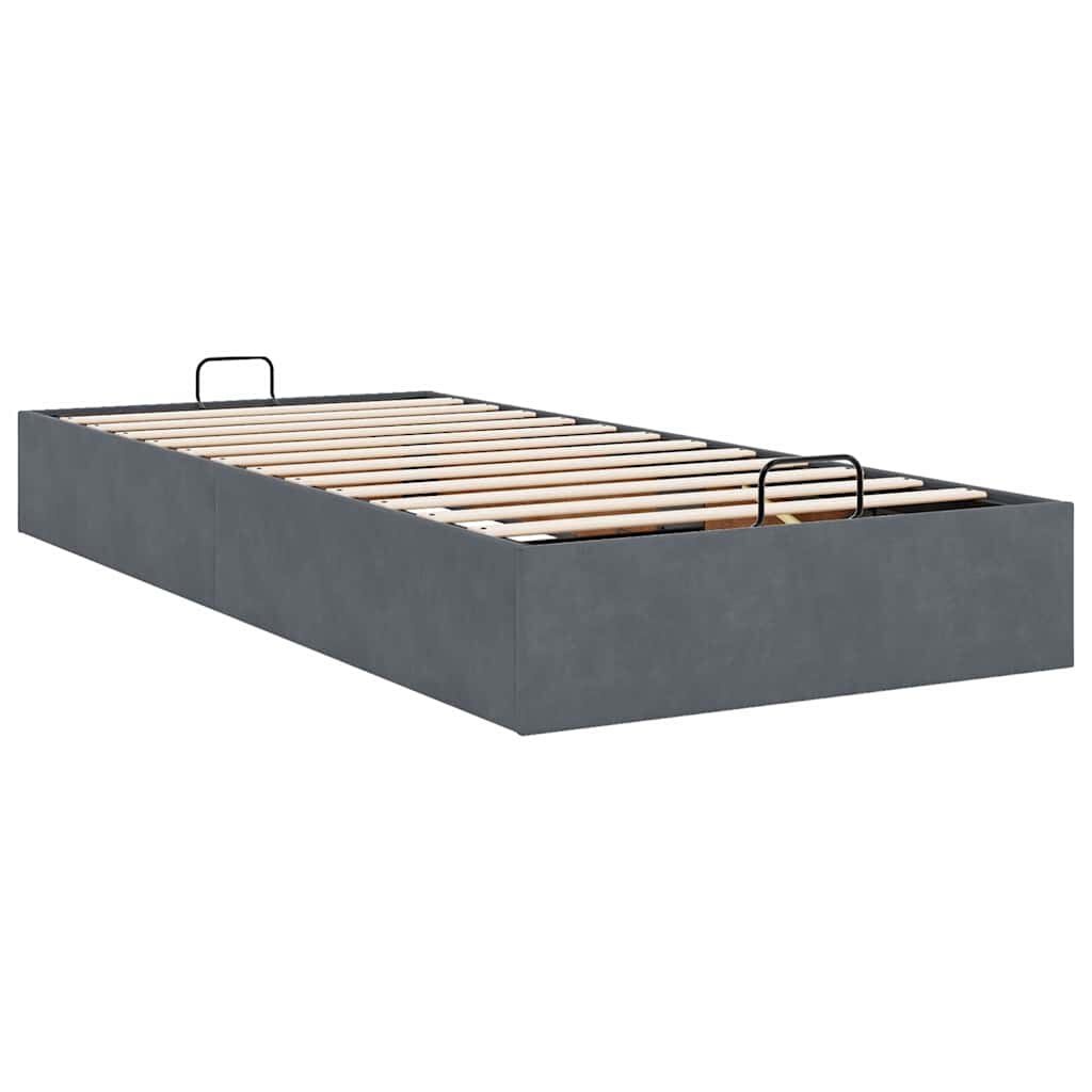 vidaXL Bedframe Fluweel Donkergrijs 90x200 cm - 41% Korting!