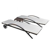 vidaXL Ligbedden met Tafel, Poly Rotan Bruin - 67% Korting!