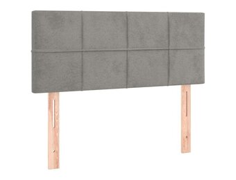 vidaXL Hoofdbord 90x5x78/88 cm Fluweel Lichtgrijs - 58% Korting