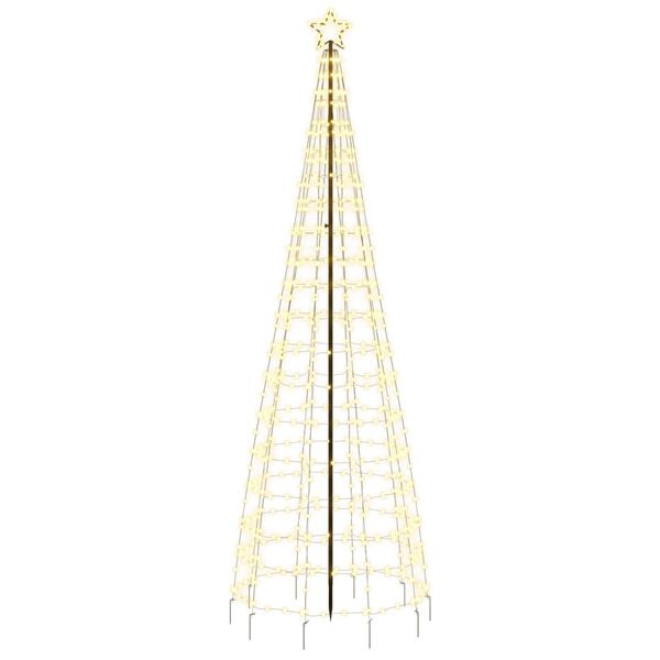 vidaXL LED-kerstboom met spikes 570 LEDs warm wit 300 cm